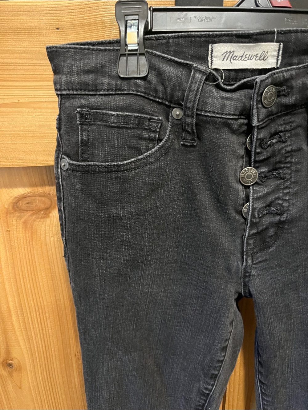 Madewell Black Skinny High-Rise Button-Fly Jeans - Picture 4 of 10